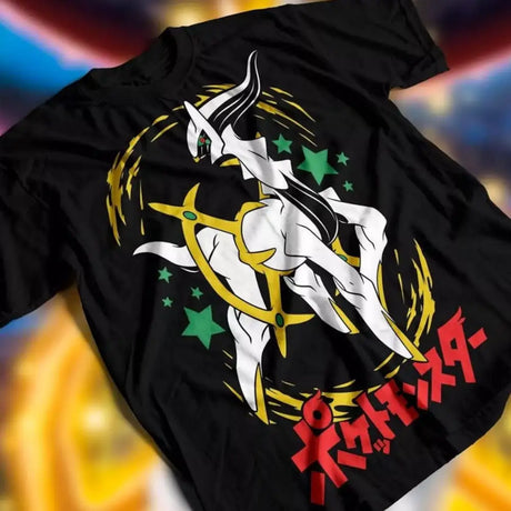 Immerse yourself in this striking Arceus Tee, perfect for anime fans. Looking for more Pokemon  merch? Explore our full collection of anime merch now!