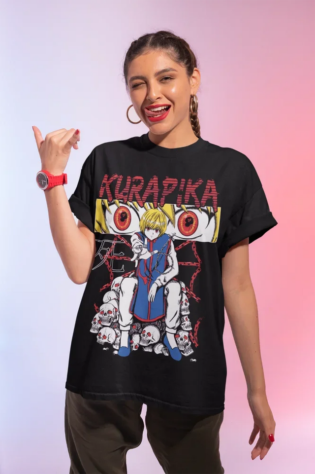 Here at Everythinganimee we have only the best anime merch! Free Global Shipping.
Unleash the power of the Hunter × Hunter with Kurapika tee. Featuring a bold and intense design