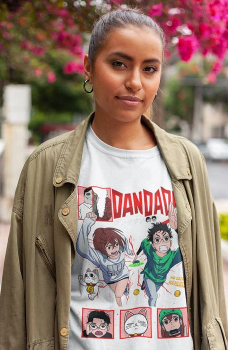 Immerse yourself in this striking Dandadan Tee, perfect for anime fans. Looking for more Dandadan merch? Explore our full collection of anime merch now!