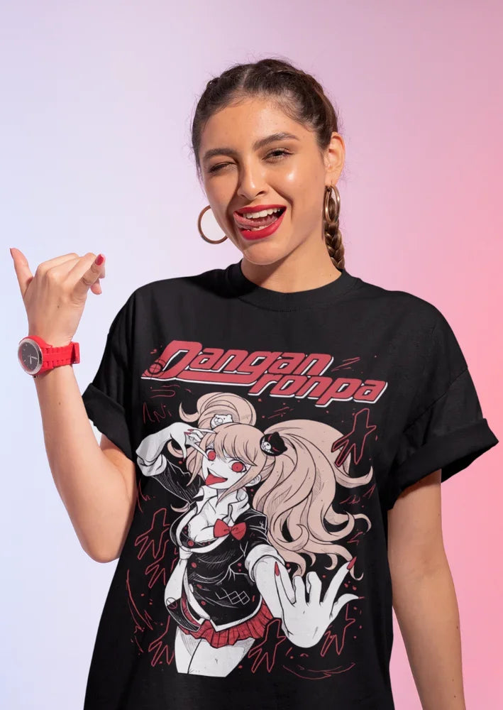 Showcase your love for the iconic Junko Enoshima with this striking tee. If you are looking for more Danganronpa Merch, We have it all! | Check out all our Anime Merch now!