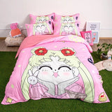 Sailor Moon Bed Sheets Quilt Set