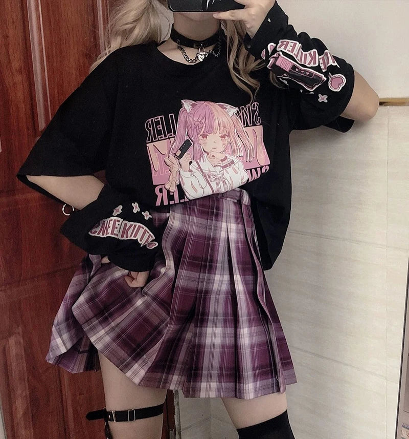 Cute But Psycho I Japanese Anime Girl I Pastel Goth product - Anime -  Sticker