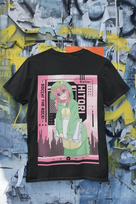 Here at Everythinganimee we have the best anime shirts in the world.
Show your love for Bocchi the Rock! with this awesome Hitori Gotoh Guitar Vibes Tee. Featuring the introverted yet talented guitarist Hitori in a standout pastel design, this shirt is perfect for fans of her journey through music and life.