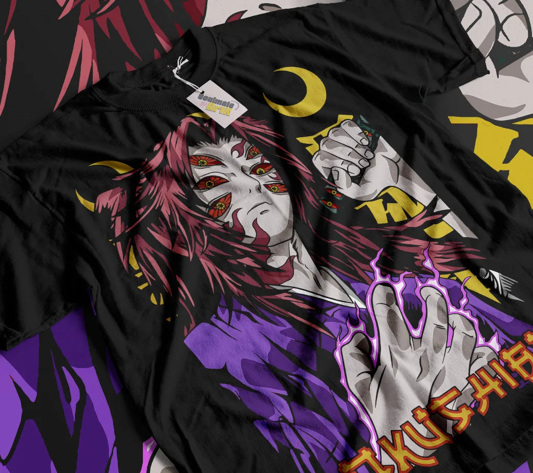 Here at Everythinganimee we have the best anime shirts in the world. 
Unleash the full might of the Upper Moon with this striking Kokushibo shirt from Demon Slayer. 