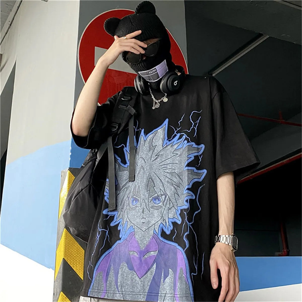 Improve your stule with our Thunderbolt Killua Tee | Here at Everythinganimee we have the worlds best anime merch | Free Global Shipping