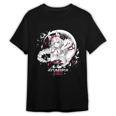 Here at Everythinganimee we have the best anime shirts in the world.
Embrace the mystic allure of the Ayumiipix Moonlight Tee. Featuring an enchanting character with ethereal vibes, this design merges the beauty of the moon and the magic of the night.