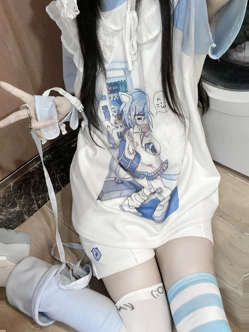 Wear the hottest anime shirt today with our E-Girl Kawaii Anime Shirts | If you are looking for more Kawaii Anime Merch, We have it all!| Check out all our Anime Merch now! 