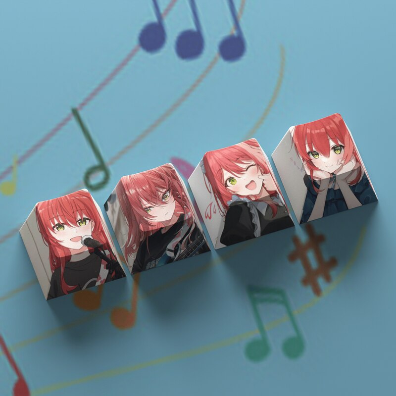 BOCCHI THE ROCK: 4-Piece Cherry Profile Keycaps Set