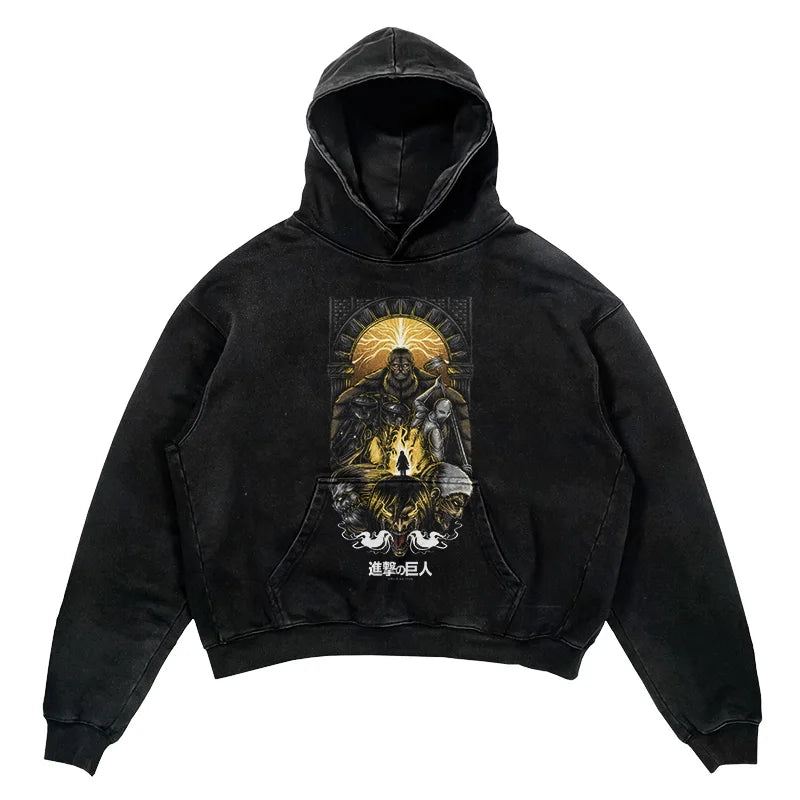 This hoodie carries the fierce spirit of the anime's beloved characters. | If you are looking for more Attack of Titan Merch, We have it all! | Check out all our Anime Merch now!