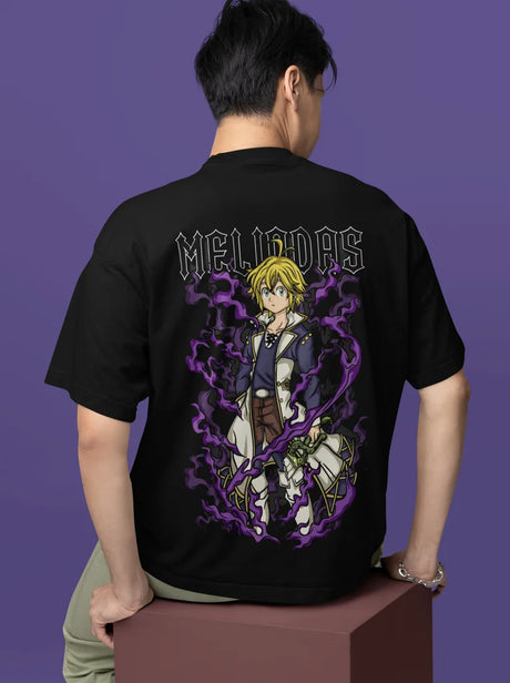 Immerse yourself in this striking Meliodas Tee, perfect for anime fans. Looking more Seven Deadly Sins merch? Explore our full collection of anime merch now!