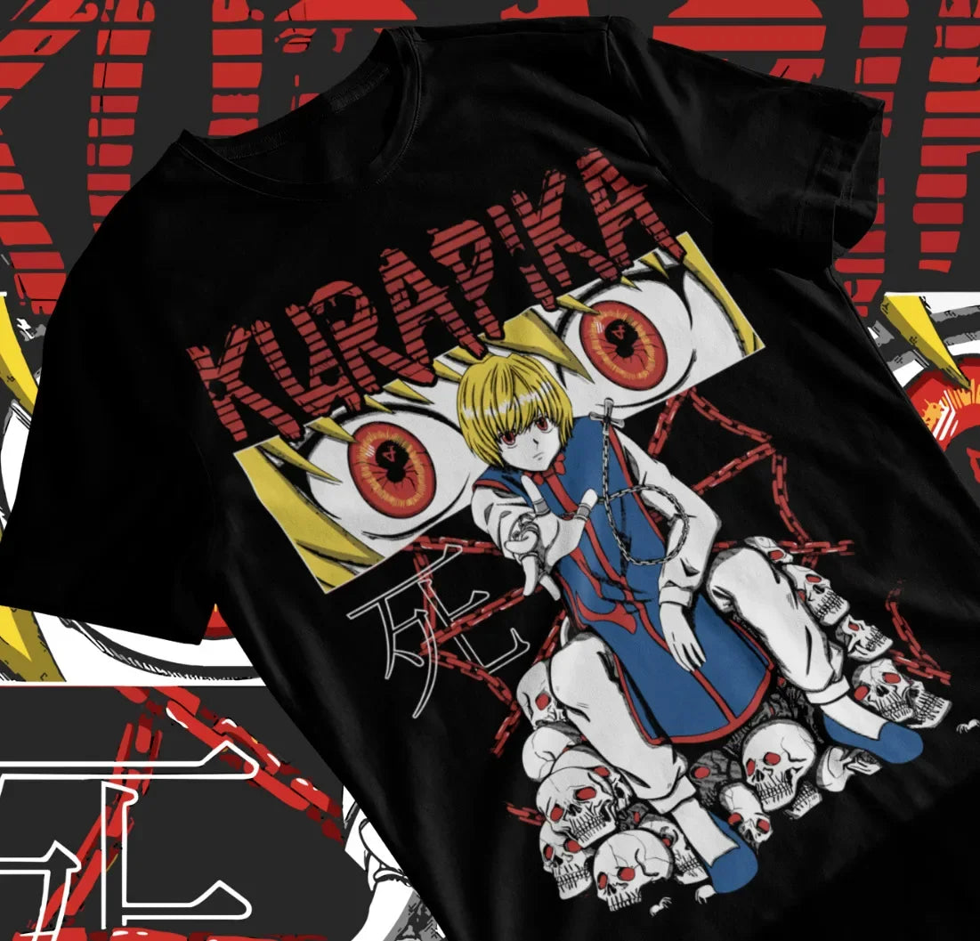 Here at Everythinganimee we have only the best anime merch! Free Global Shipping.
Unleash the power of the Hunter × Hunter with Kurapika tee. Featuring a bold and intense design