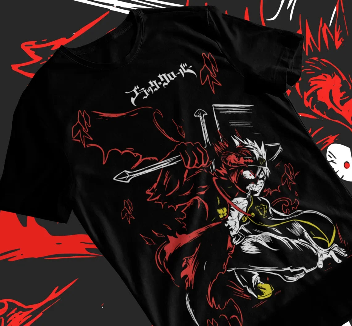 This tee captures the magic of Asta. If you're looking for more Black Clover merch, we have it all! Check out our anime merch now—free shipping!