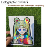 Anime Girls Holographic Sticker Set