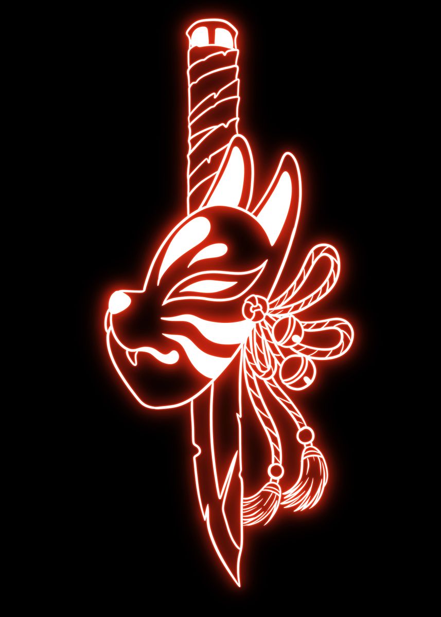 Neon Style Demon Slayer Posters