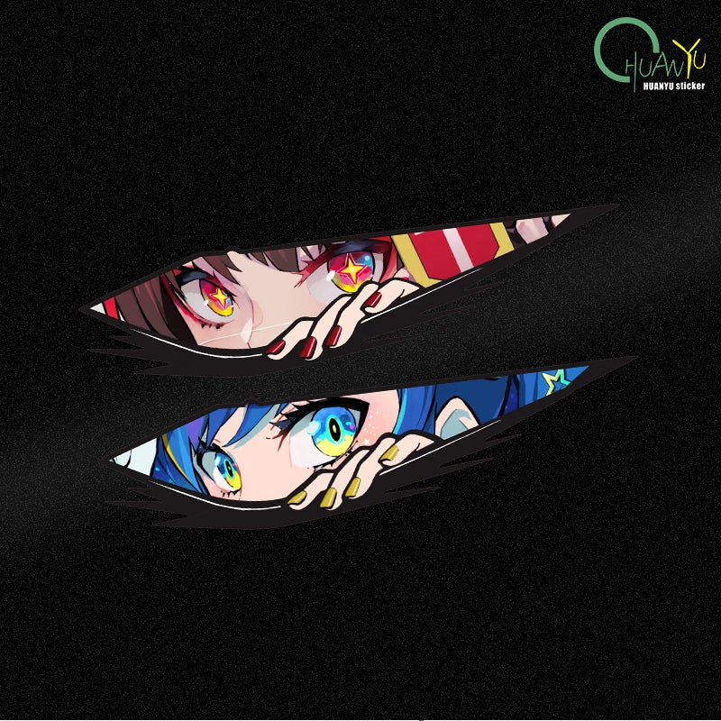 Here at Everythinganimee we have the best anime shirts in the world. 
Turn heads on the road with the Kujous Twin Stare Car Sticker! Featuring two vibrant sets of eyes in a captivating design, this sticker brings bold anime energy to your vehicle.