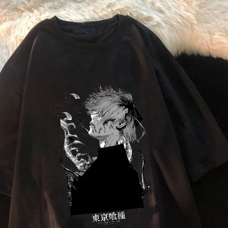 This shirt features the enigmatic anti-hero Ken Kaneki. | If you are looking for more Tokyo Ghoul Merch, We have it all! | Check out all our Anime Merch now! 