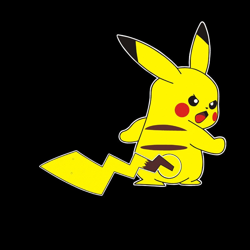 Pokemon Pikachu Reflective Car Rear Window Wiper Sticker