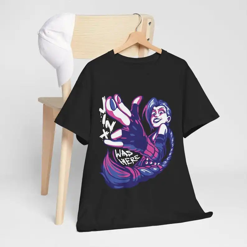 Immerse yourself in this striking Jinx Tee, perfect for anime fans Looking for more Arcane merch? Explore our full collection of anime merch now!