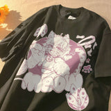 Anime Cat Girl "Meow" Oversized Tee