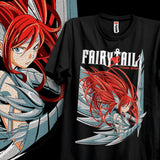 This tee captures the magic of Erza Scarlet. If you're looking for more Fairy Tail merch, we have it all! Check out our anime merch now—free shipping!