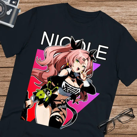 Immerse yourself in this striking Nicole Tee, perfect for anime fans. Looking for more Nicole Demara merch? Explore our full collection of anime merch now!