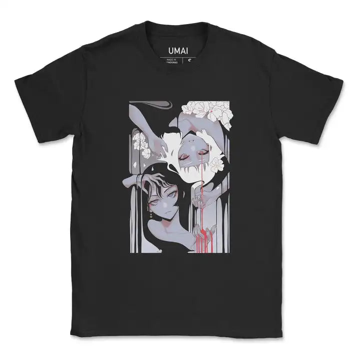 Here at Everythinganimee we have the best anime shirts in the world.
Experience the striking duality of life and death with this captivating Impermanence design. The artwork beautifully contrasts light and dark themes, making this tee a must-have for fans of deep, thought-provoking anime art.