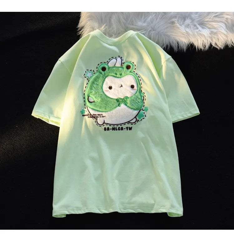 Show of your New Plush Cute anime Flocked T-Shirts spirit with our brand new T Shirt design | If you are looking for more new plush Flocked T-Shirts  , We have it all! | Check out all our Anime Merch now!