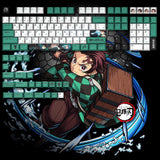 Demon Slayer Kamado Nezuko Cartoon Anime Keycap Full Set Pbt Five-Sided Sublimation Original Height for Mechanical Keyboard, everythinganimee