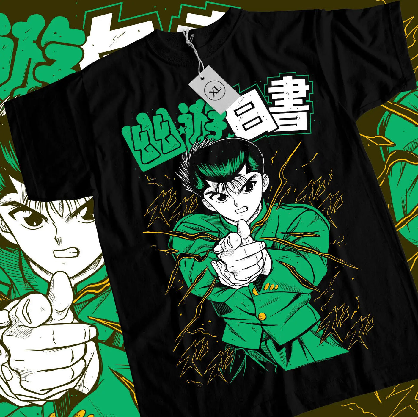 This tee captures the magic of Yusuke Urameshi. If you're looking for more Yu Yu Hakusho merch, we have it all! Check out our anime merch now—free shipping!