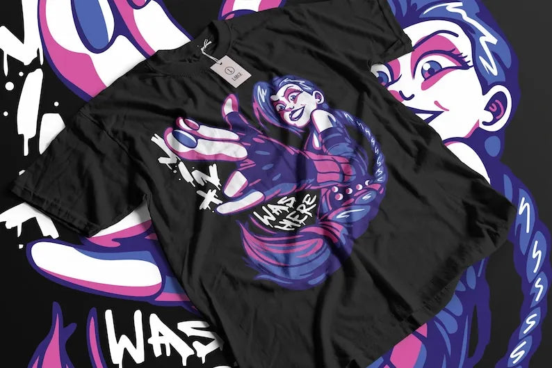 Immerse yourself in this striking Jinx Tee, perfect for anime fans Looking for more Arcane merch? Explore our full collection of anime merch now!