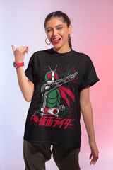 Here at Everythinganimee we have only the best anime merch! Free Global Shipping.
Unleash the power of the Kamen Rider with this stylish Tee. Featuring a bold and intense design