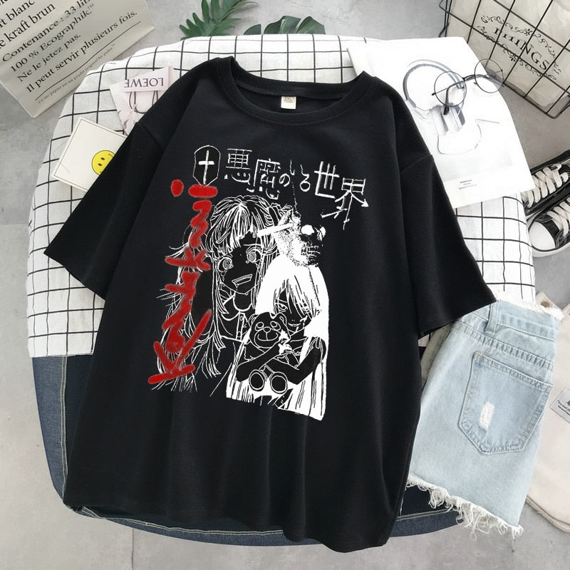 Goth Anime Oversized Tees