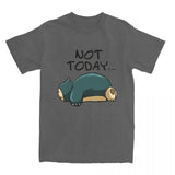 Show off your love for Snorlax with our Pokémon Snorlax "Not Today" Comfort Tee  | Here at Everythinganimee we have the worlds best anime merch | Free Global Shipping