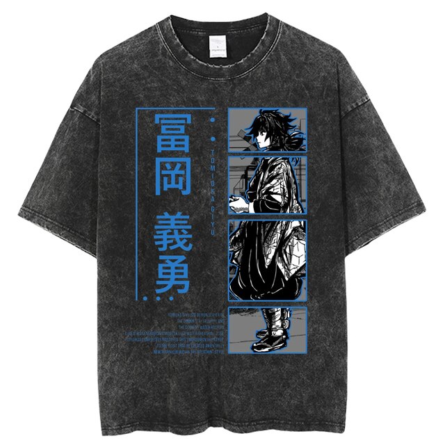 Anime TShirt Men Women Demon Slayer Manga Printed Tshirts 100%Cotton for Summer Harajuku Gothic Streetwear Casual Tops Tees, everythinganimee