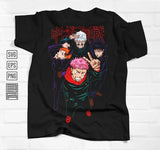 Here at Everythinganimee we have the best anime shirts in the world.
Unleash the strength of the Jujutsu Kaisen team with this dynamic tee! Featuring Yuji, Gojo, Megumi, and Nobara in bold poses, this shirt brings the squad together in one powerful graphic.