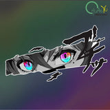 Here at Everythinganimee we have the best anime stickers in the world. 
Transform your ride with the intense and captivating Möbius Eye Car Sticker! This bold design features the mesmerizing and vibrant eyes from the Möbius anime, adding a touch of mystery and style to any vehicle.