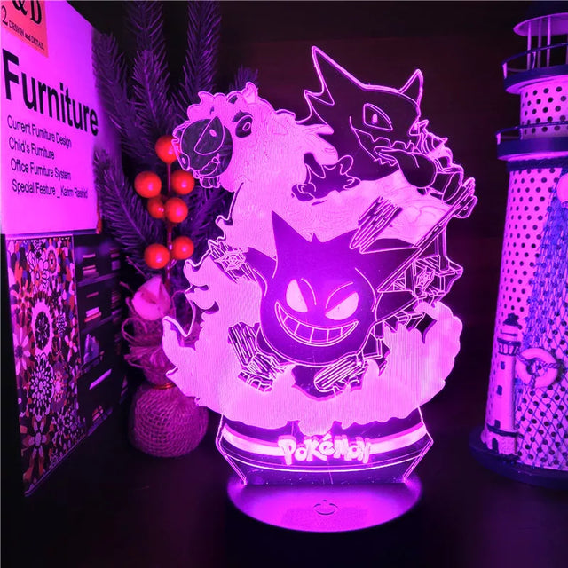 Want to make your room eye-catching? Show of your love with our Pokémon Gengar 3D Led Night Light | If you are looking for more Pokémon Merch, We have it all! | Check out all our Anime Merch now!