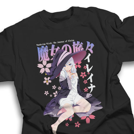 Here at Everythinganimee we have the best anime shirts in the world.
Show off your love for the Wandering Witch: The Journey of Elaina with this stunning tee. Featuring Elaina in her enchanting witch outfit, this shirt captures the essence of her adventurous spirit and calm demeanor.