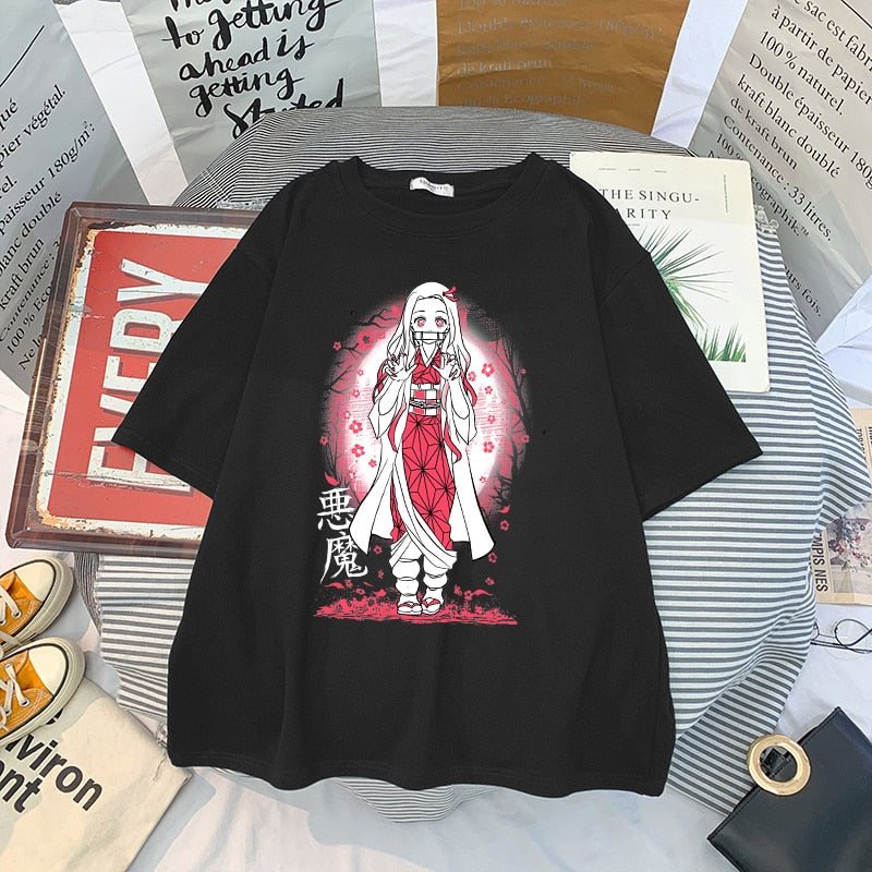 upgrade your look with our Nezuko's Embrace Cotton Tee Collection | Here at Everythinganimee we have the worlds best anime merch | Free Global Shipping