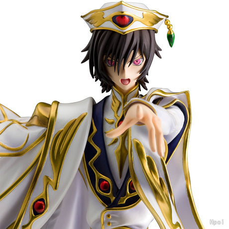 This figurine showcase Lelouch in his resplendent white emperor’s attire. | If you are looking for more Code Geass Merch, We have it all! | Check out all our Anime Merch now!