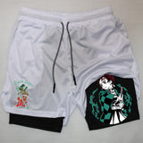 Demon Slayer Nezuko Print 2-in-1 Performance Shorts