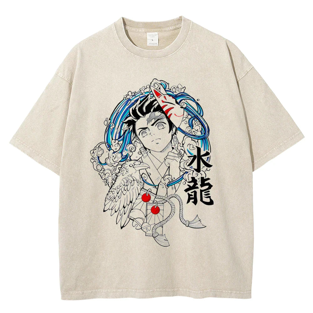 Show your love for Tanjiro with our Tanjiro Kamado - Demon Slayer Crest Tee | Here at Everythinganimee we have the worlds best anime merch | Free Global Shipping