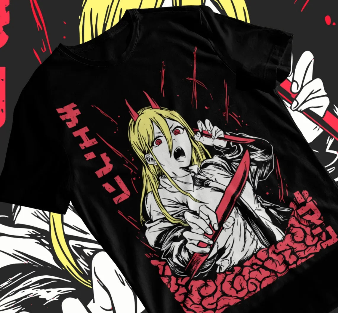 Here at Everythinganimee we have only the best anime merch! Free Global Shipping.
Unleash the devilish energy of Power from Chainsaw Man with this striking Waifu T-Shirt. Featuring an intense design that captures Power's fierce and chaotic nature, this tee is a perfect representation of one of anime's most iconic fiends.