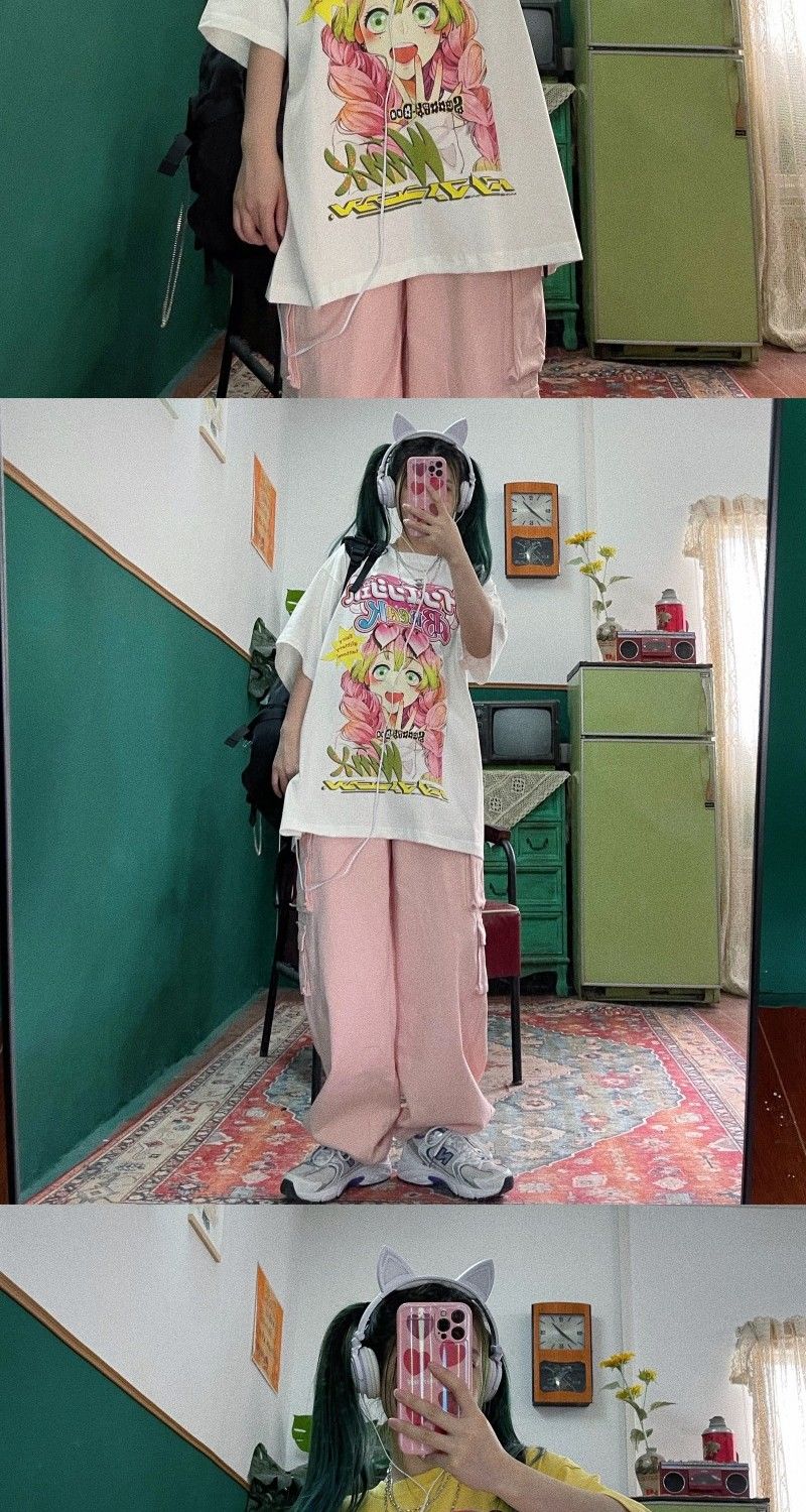 Oversized Mitsuri Kanroji Demon Slayer Tee