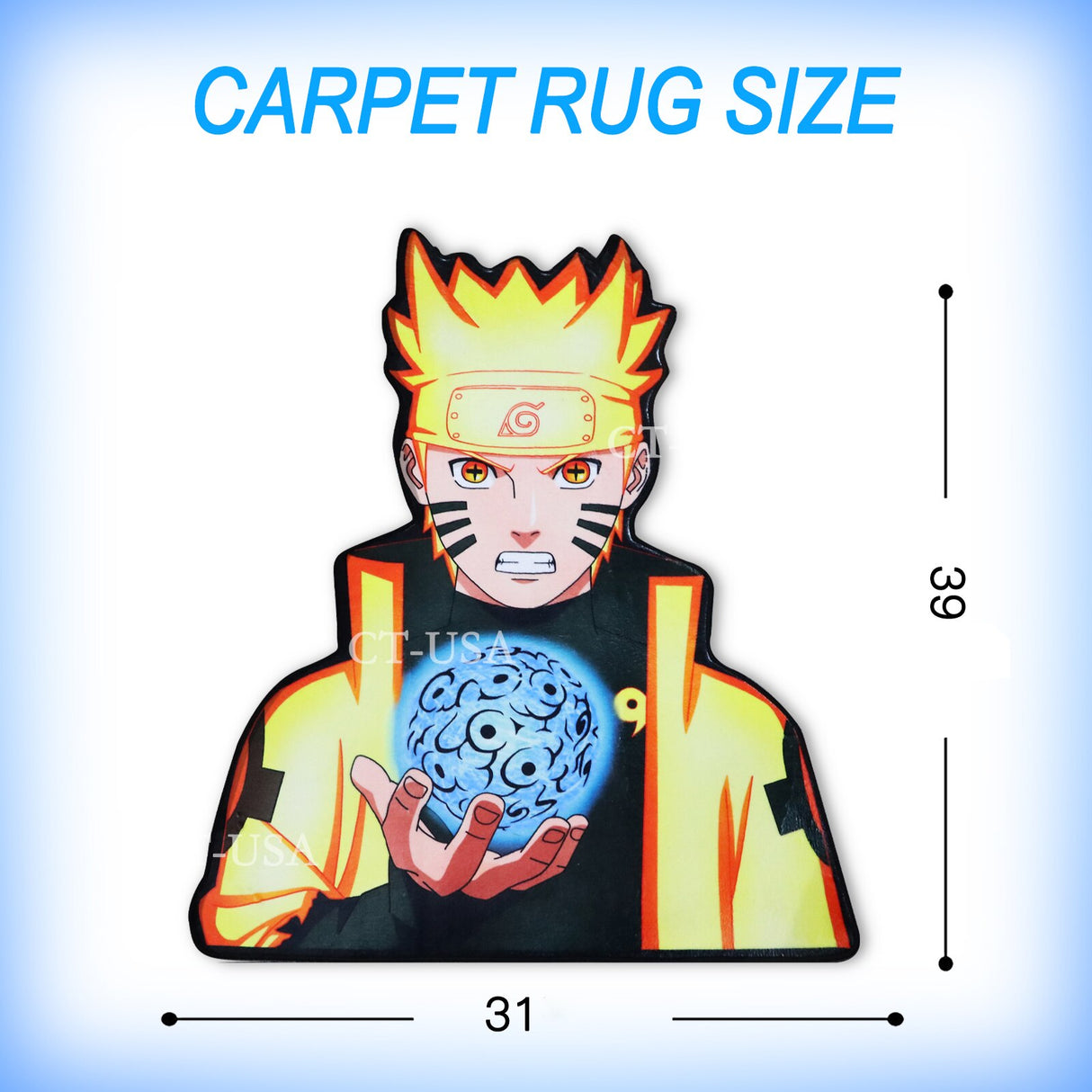 Naruto Uzumaki Rasengan Non-slip Rugs