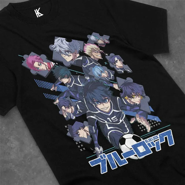 Here at Everythinganimee we have the best anime shirts in the world.
Show off your love for the fierce competition of Blue Lock with the Elite Strikers Tee! Featuring Nagi and the top contenders of the series, this shirt is a must-have for fans.