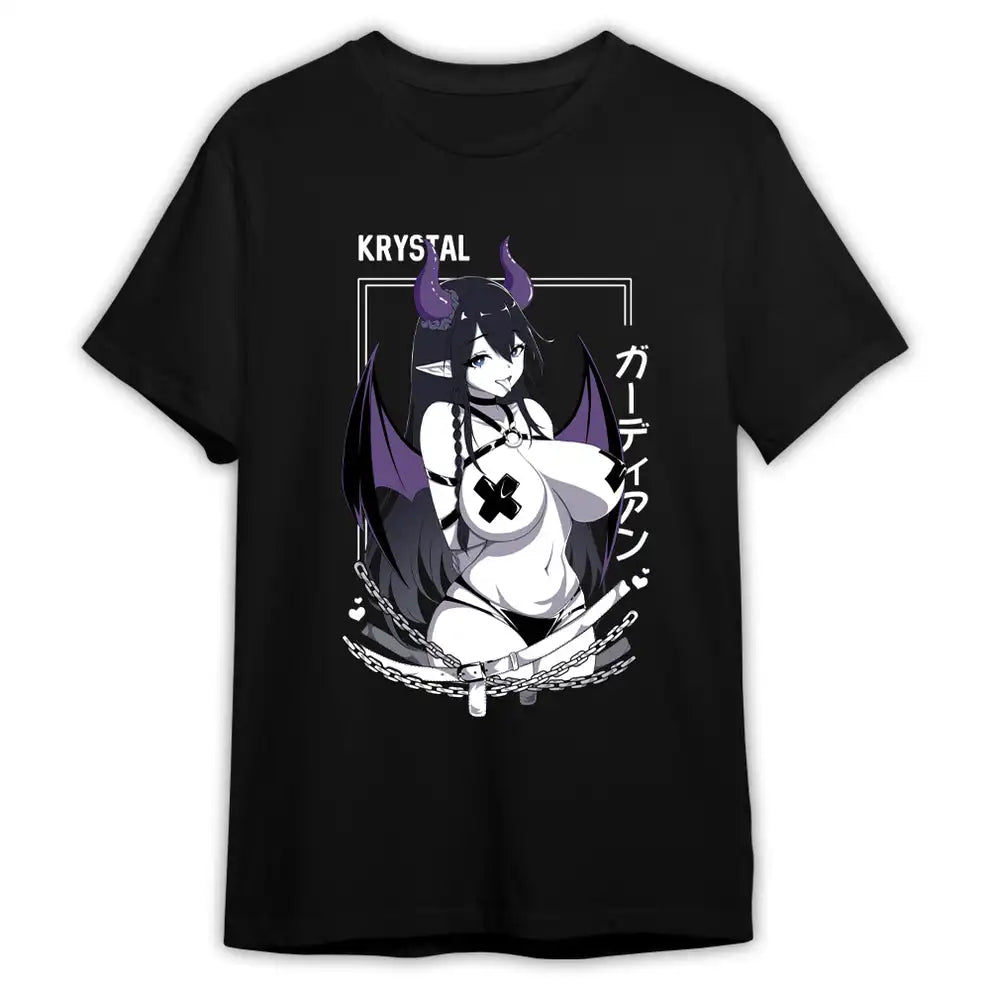 Here at Everythinganimee we have only the best anime merch! Free Global Shipping.
Unleash your inner gamer with this eye-catching FPS KRYSTAL VTuber T-Shirt. Featuring the captivating and alluring FPS KRYSTAL, this shirt showcases her bold and edgy design, complete with her signature horns, wings, and chains. 