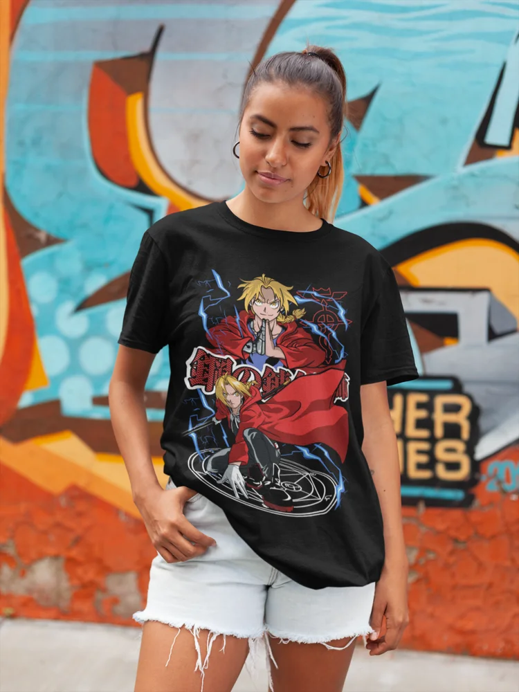 This tee captures the magic of Edward Elric. If you're looking for more Fullmetal Alchemist merch, we have it all! Check out our anime merch now—free shipping!