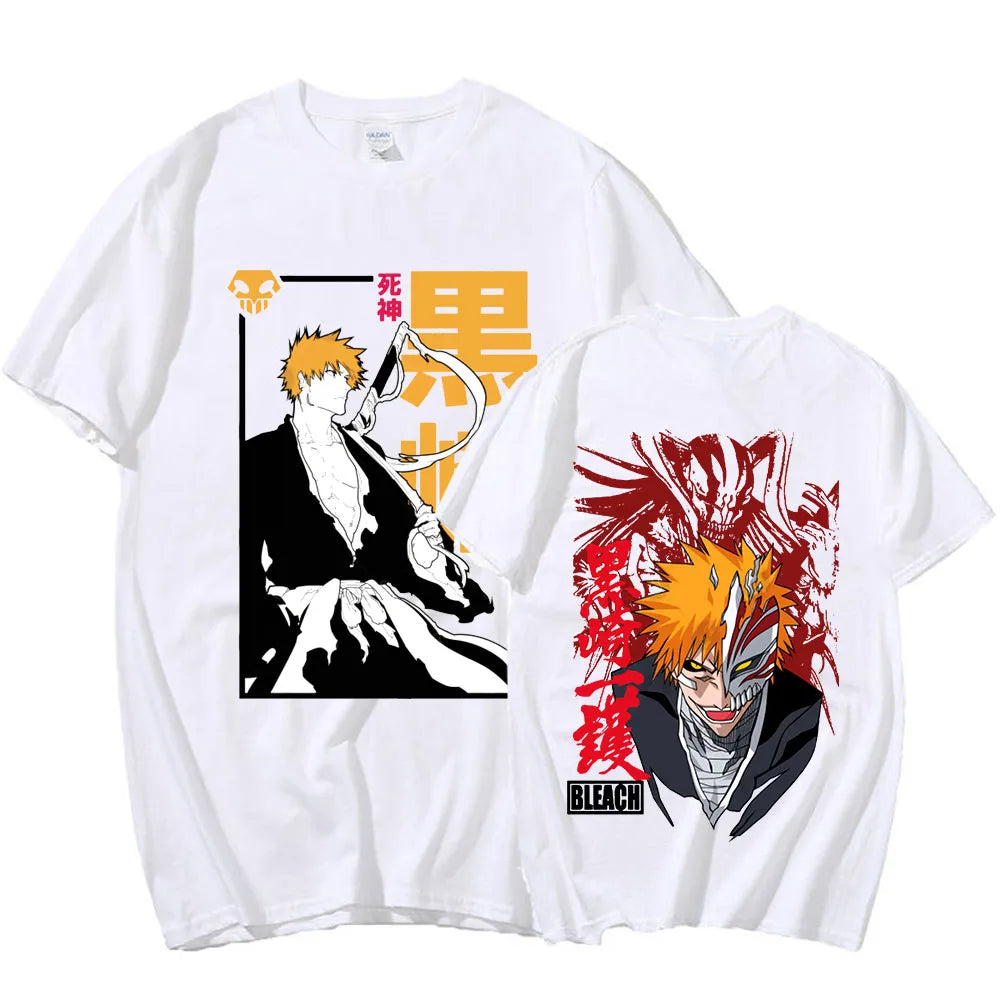 Immerse yourself in the world of Bleach with this sleek and trendy T-shirt. If you are looking for more Bleach Merch, We have it all!| Check out all our Anime Merch now.