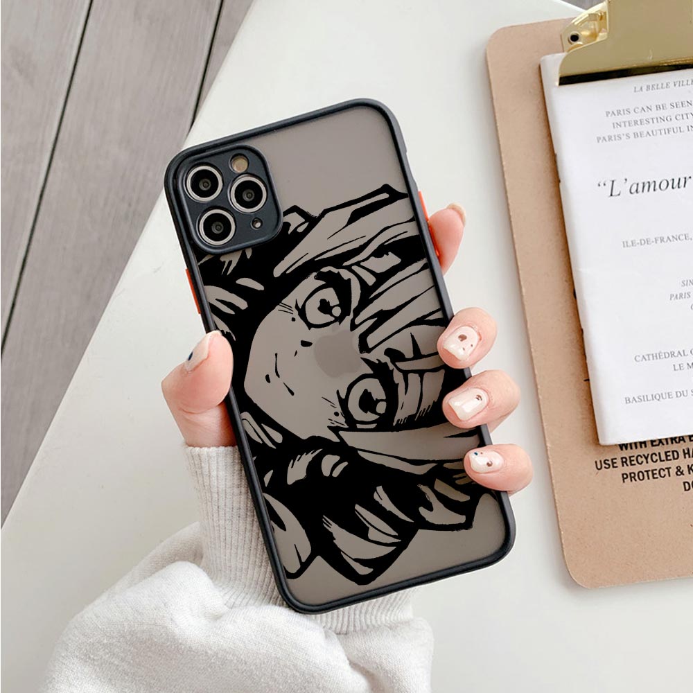 Demon Slayer Kimetsu No Yaiba Anime Matte Coque Case For iPhone 14 13 12 11 Pro Max SE Mini XS X 7 8 Plus Shockproof Clear Cover, everythinganimee